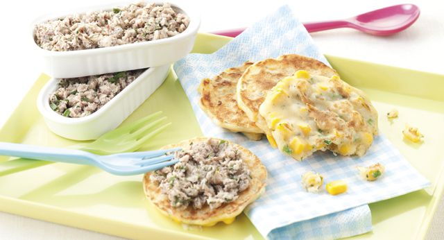 Galettes de maïs à la sardine