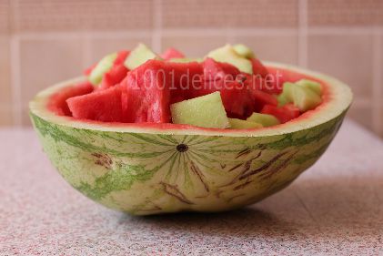Salade de pastèque et melon