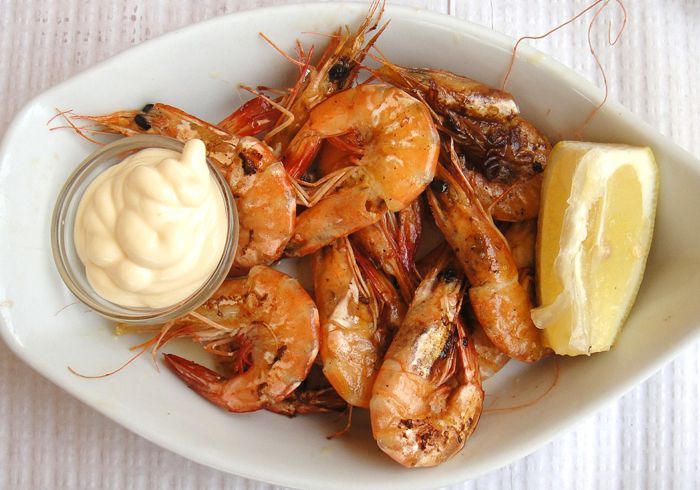 Crevettes sautées au citron