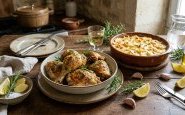 Poulet mariné à l'huile d'olive, romarin et gingembre