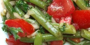 Salade de haricots verts et tomates