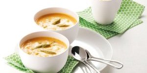 Velouté glacé de carottes et asperges vertes